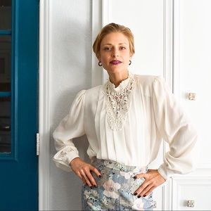 Feminine 🥀 White Lace Blouse, Vintage Inspired